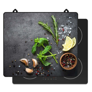 Protector de inducción para hierbas y especias con lima para la placa de inducción, vista frontal