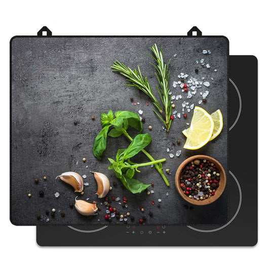 Protector de inducción para hierbas y especias con lima para la placa de inducción, vista frontal