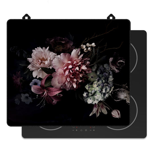 Protector de inducción con diseño de flores vintage para la placa de inducción, vista frontal