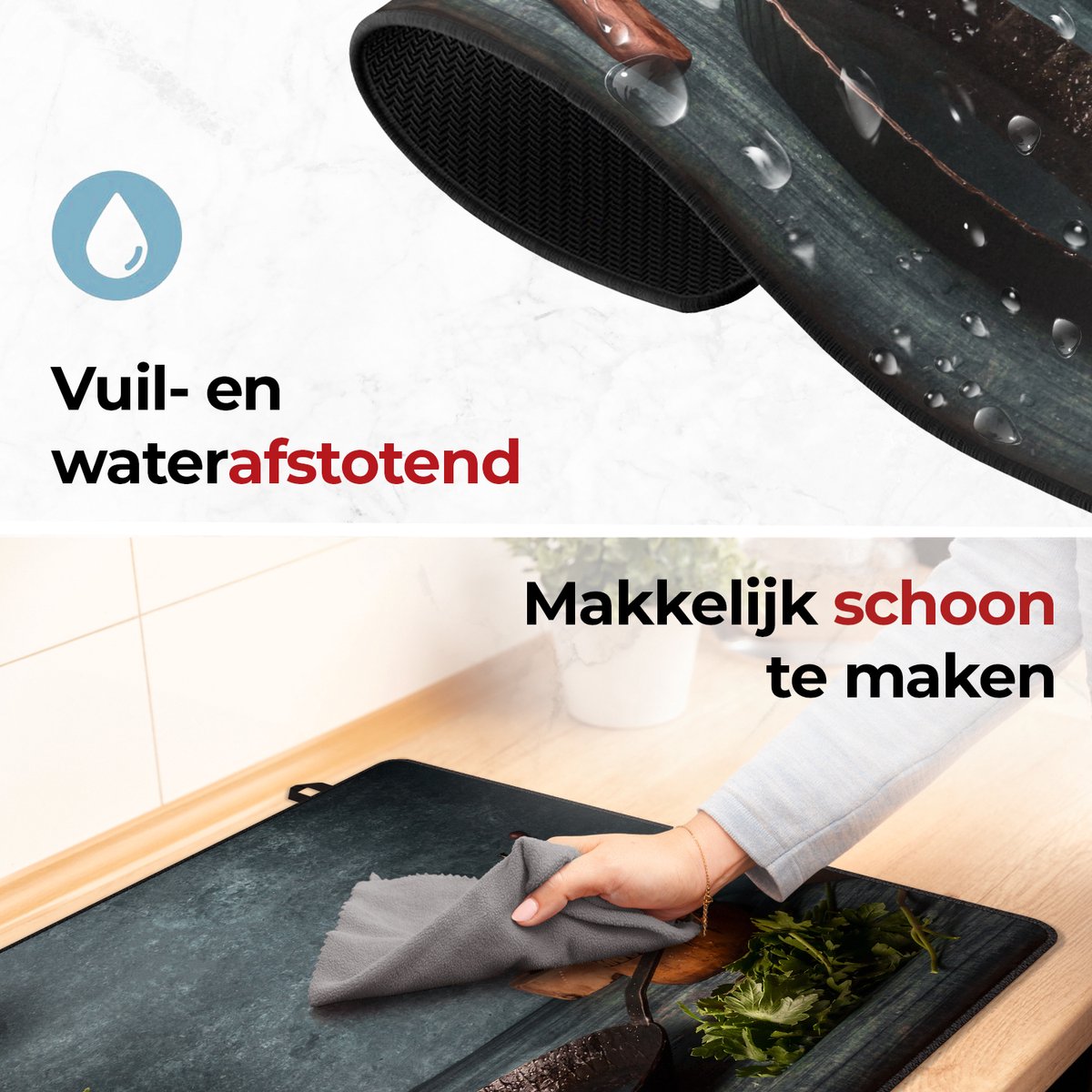 Protector de inducción rústico bodegón fácil de limpiar