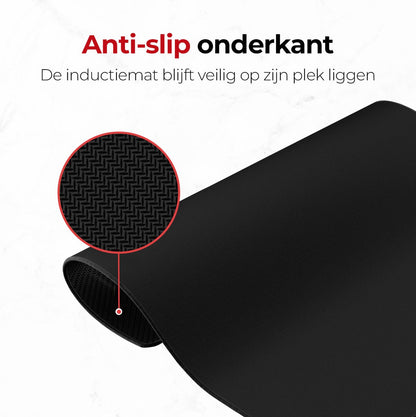Inducción negro mate liso con base antideslizante