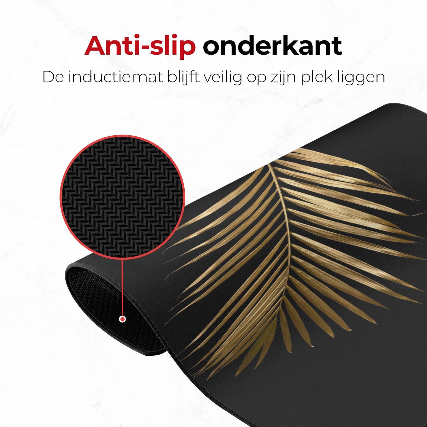 Inducción hojas doradas base antideslizante