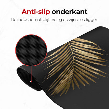 Inducción hojas doradas base antideslizante