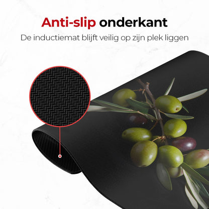 Alfombrilla de inducción con base antideslizante para aceitunas